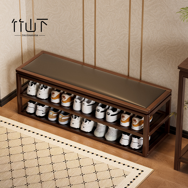 实木入户换鞋凳门口家用穿鞋凳进门凳可坐鞋柜坐凳一体玄关长条凳