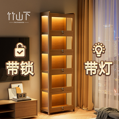 手办展示柜家用小窄透明收纳柜