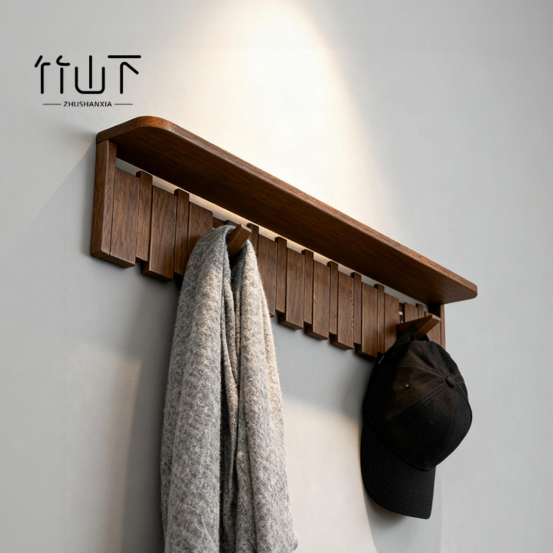 钢琴键挂衣架墙上壁挂玄关置物架