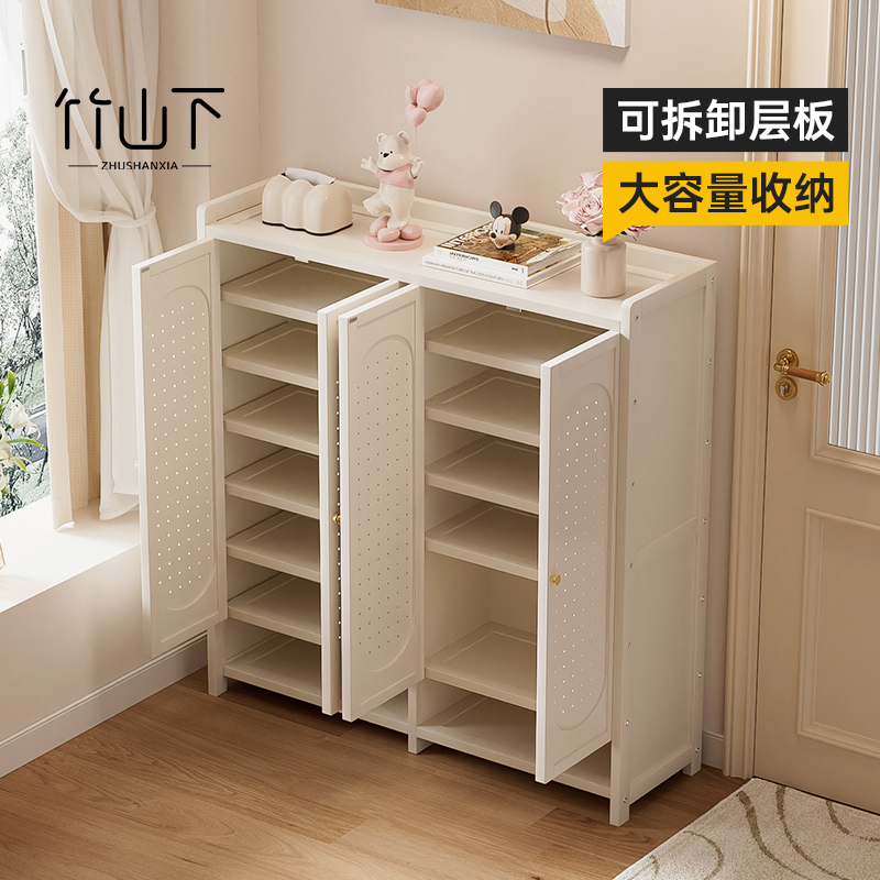 鞋架多层家用门口简易带门防尘鞋柜大容量超大收纳柜入户门玄关柜
