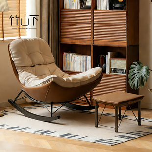 单人沙发椅阳台家用休闲晒太阳摇摇椅可躺可睡久坐不累舒服的躺椅