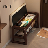 凳一体家用简易门口多层可坐鞋 实木鞋 架换鞋 柜入户玄关储物长条凳