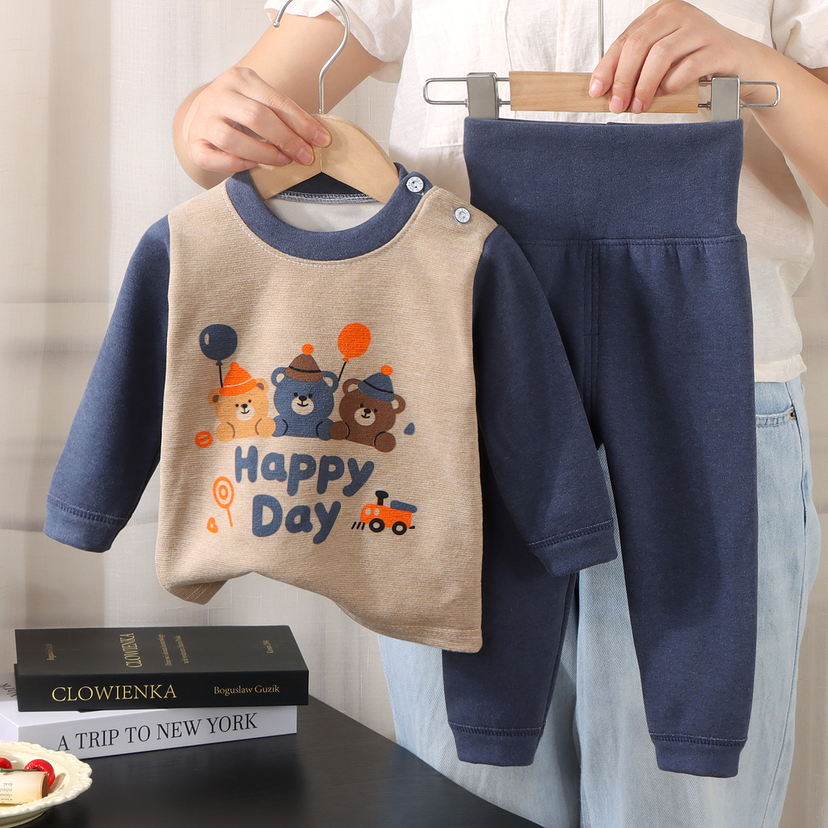 贝蒂小树内衣套装加绒加厚