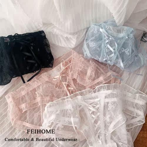 n659舒适女士低腰网纱XL女生内裤