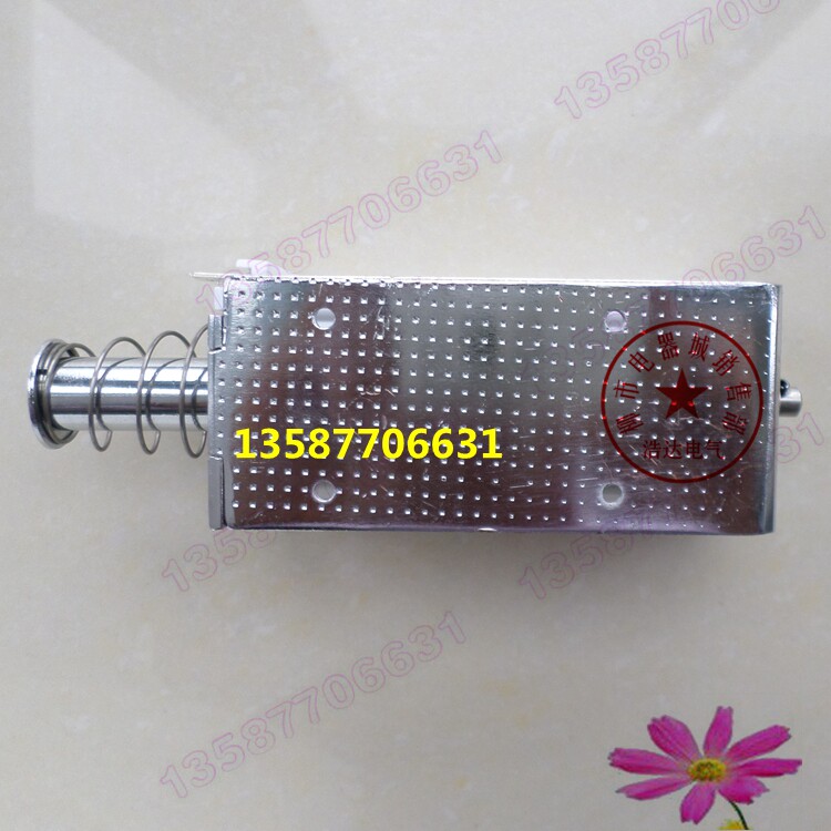 撞击型电磁铁推拉式长行程33毫米大推力15KGAC220V12V24V自动复位