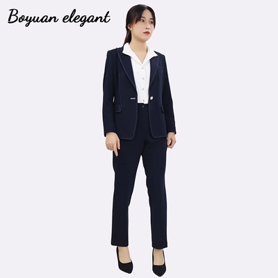 长袖通勤高级感修身西装套装面试