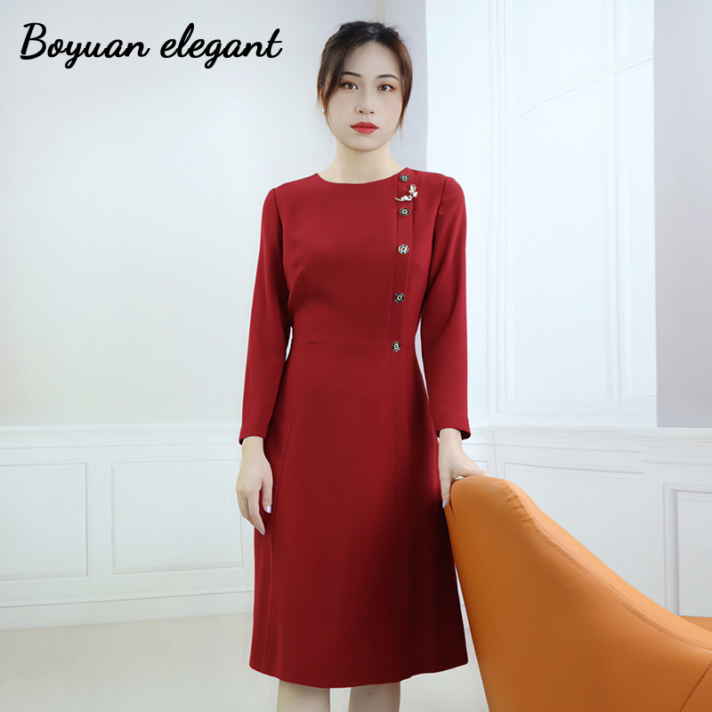 高端气质优雅敬酒连衣裙收腰显瘦