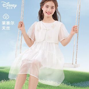 女童连衣裙夏季 儿童网纱公主裙洋气大童女孩假两件裙子 新款