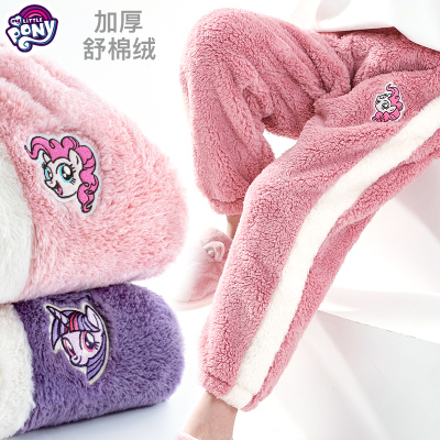 女童秋冬保暖裤加绒加厚