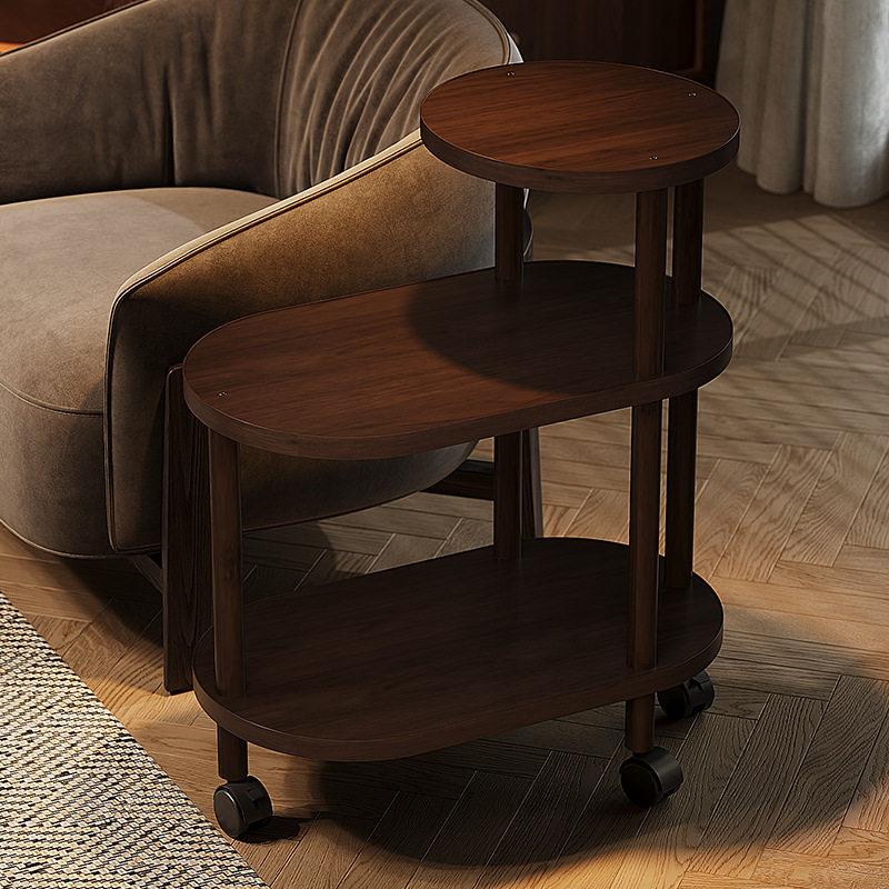 中古风移动小圆桌家用客厅小桌子沙发边几侧边柜小户型简约床头柜,住宅家具,移动边几/推车,淘宝优惠券,粉丝福利购,淘宝优惠卷