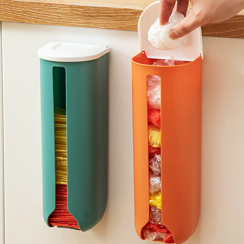 垃圾袋收纳盒壁挂免打孔袋子收集