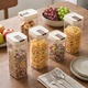 五谷杂粮易扣密封罐零食干货防潮防虫储物罐厨房可叠加收纳盒塑料