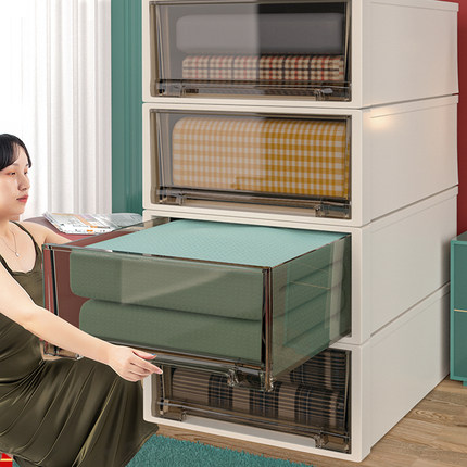 衣柜衣服收纳神器抽屉式透明塑料日式家用衣物收纳箱柜内收纳盒子