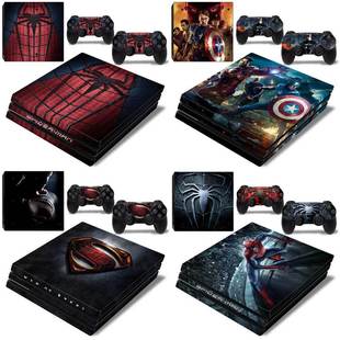PS4 Pro游戏机主机全身彩贴 漫威主题贴纸 易贴不留胶