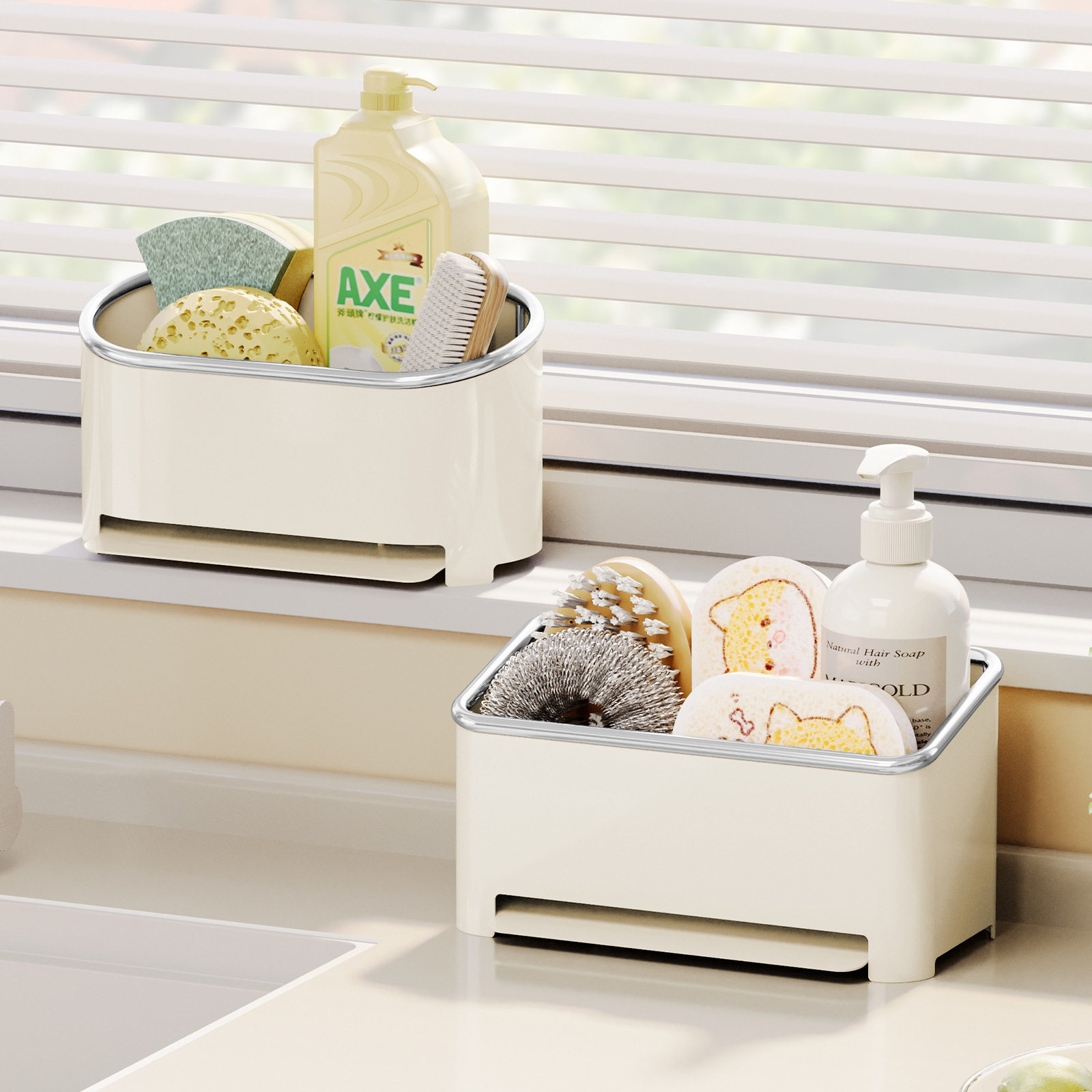 厨房沥水架水槽边海绵抹布台面