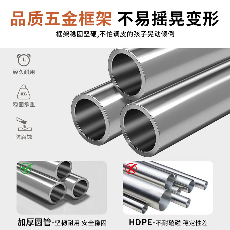 新款中古风简易衣帽架带轮可移动