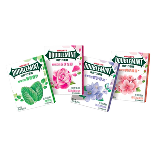 箭牌口香糖绿箭清新口气接吻茉莉樱花玫瑰薄荷12片X6盒装草本糖果