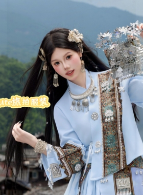 新款苗疆少女服装民族服装民族风旅拍写真摄影舞蹈演出服日常苗疆