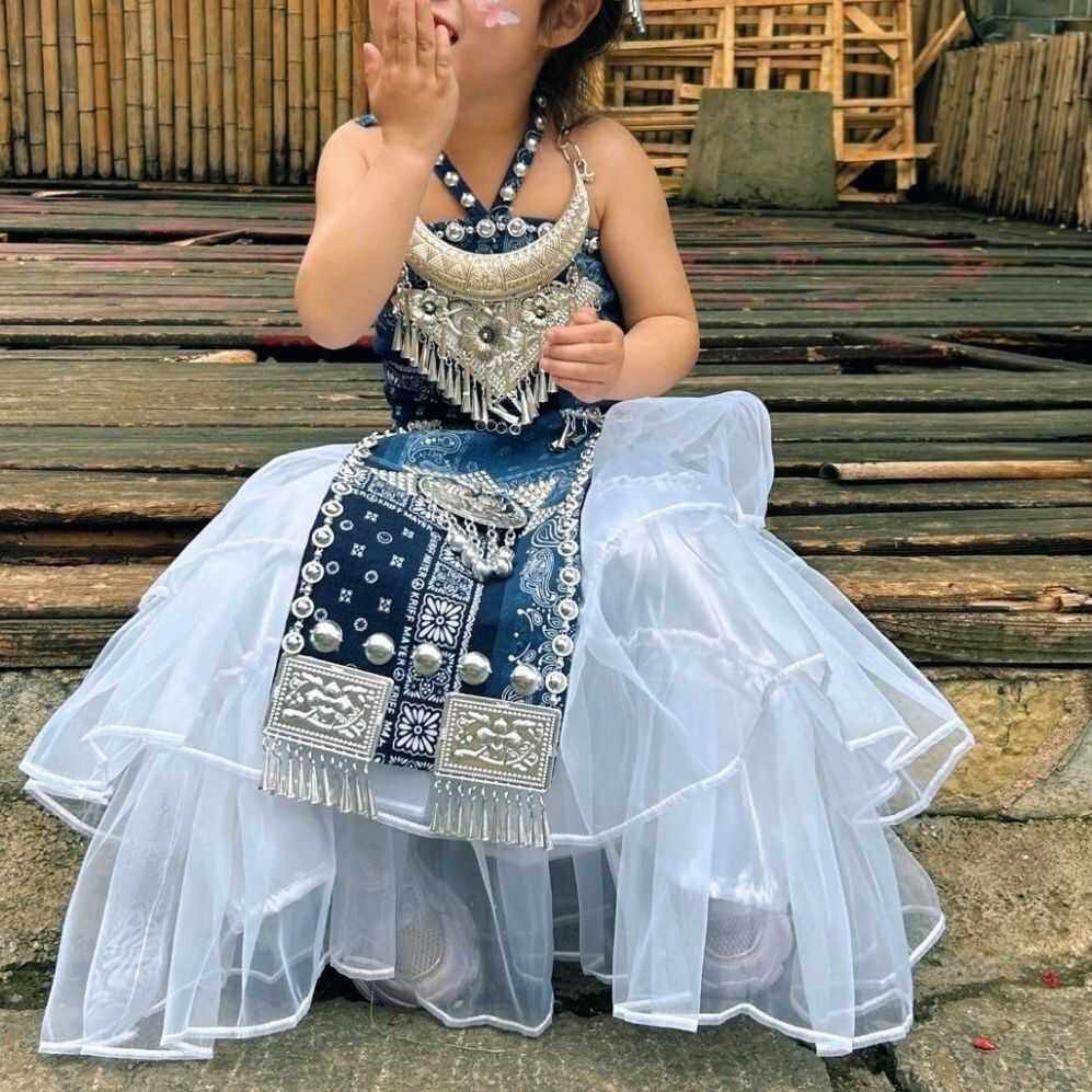 儿童洛丽塔苗族旅拍公主裙夏季超仙女童吊带连衣裙洋气网纱裙子