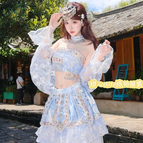 新款苗疆少数民族服装女写真服饰苗族少女套装摄影旅拍服饰高质量