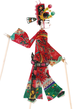 动感手工艺中国特色小朋友皮影