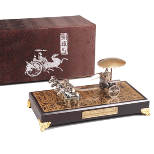 铜车马模型西安旅游纪念品兵马俑摆件特色出国礼品中国风送老外