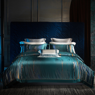 高档重磅真丝四件套100%桑蚕丝床单被套奢华高端丝绸床上用品套件