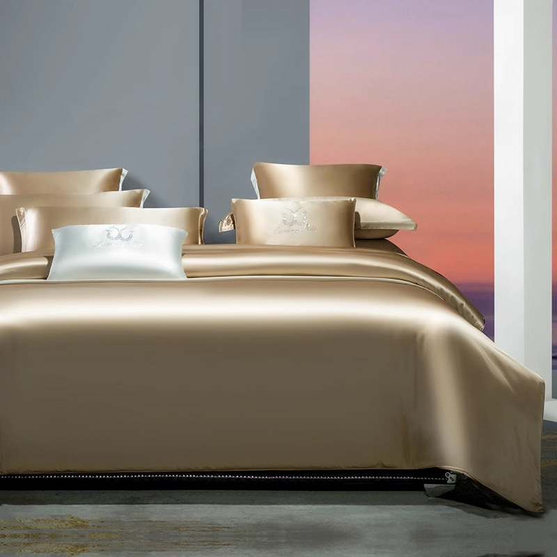 重磅双面真丝四件套100%桑蚕丝高端定制床笠床单被套丝绸床上用品,床上用品,床品套件/四件套/多件套,淘宝优惠券,粉丝福利购,淘宝优惠卷