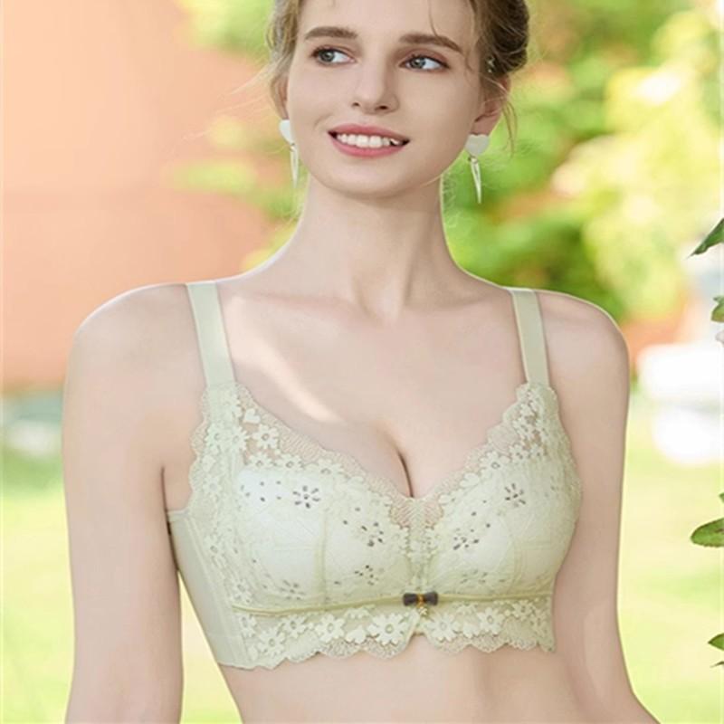 蕾丝薄款舒适透气无钢圈文胸罩聚拢调整型收副乳上托女士内衣2043