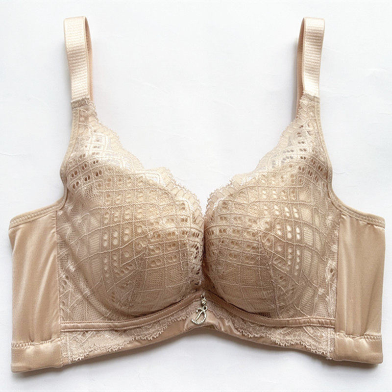 品牌蕾丝中薄舒适软钢圈文胸罩聚拢调整型收副乳上托女士内衣8012