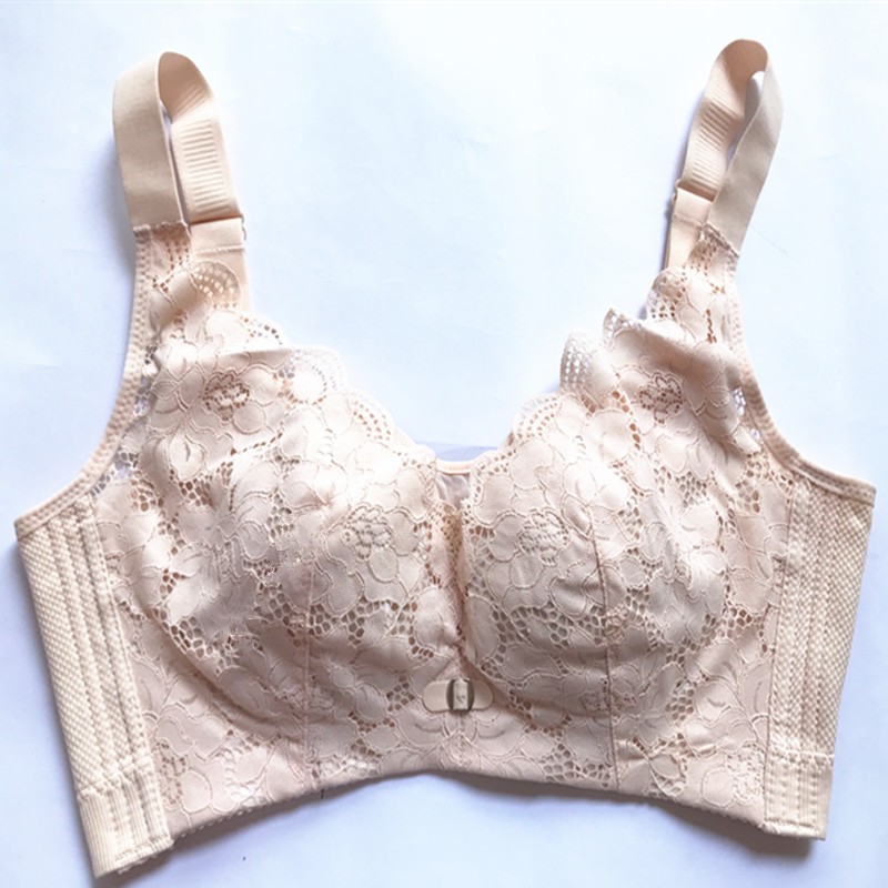 蕾丝抹胸防走光薄款舒适无钢圈文胸罩聚拢调整型收副乳女内衣6871