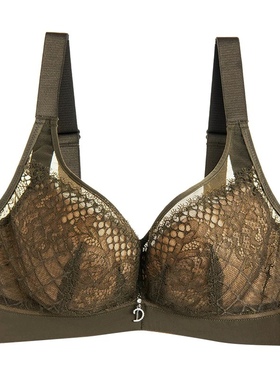 品牌蕾丝薄款棉内里舒适软钢圈文胸罩聚拢调整型收副乳女内衣9056