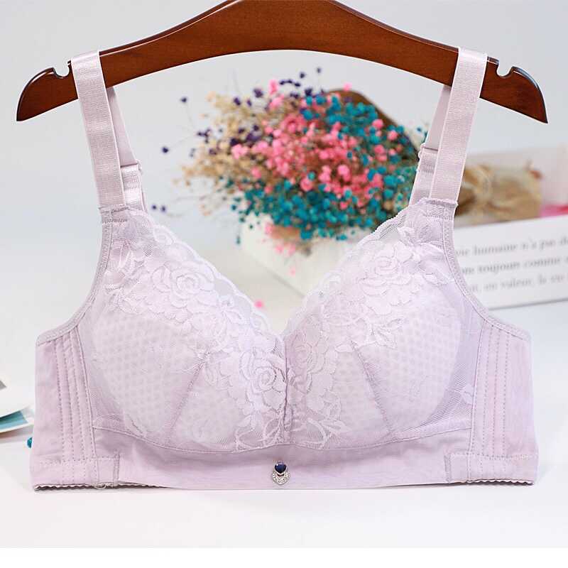 蕾丝薄杯舒适透气无钢圈文胸罩聚拢调整型收副乳上托女士内衣857