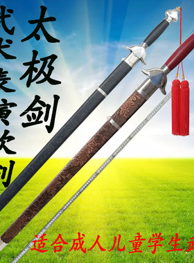 太极剑武术剑表演剑未开刃男女软剑响剑宝剑儿童女古装汉服舞蹈剑