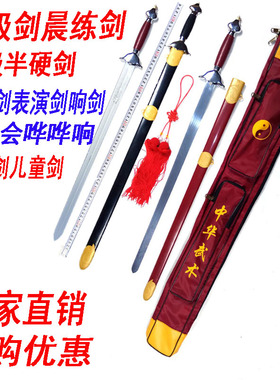 太极剑成人男女武术训练剑舞剑响剑宝剑晨练剑儿童表演软剑未开刃