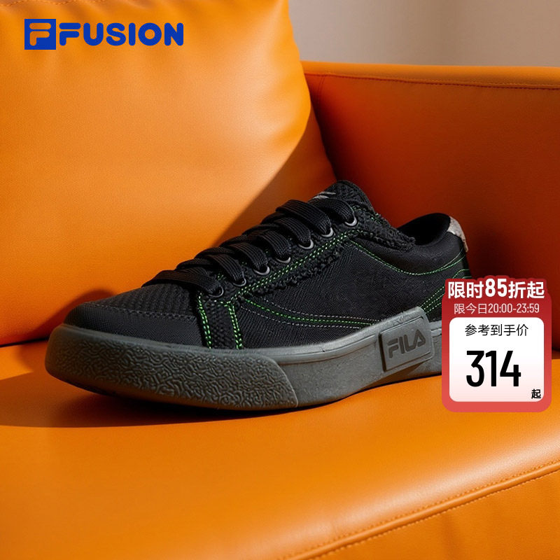 FILAFUSION斐乐情侣帆布鞋黑色