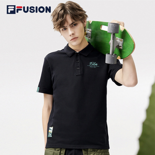 新款 POLO衫 夏季 休闲翻领上衣 时尚 FUSION斐乐潮牌男士 FILA 短袖