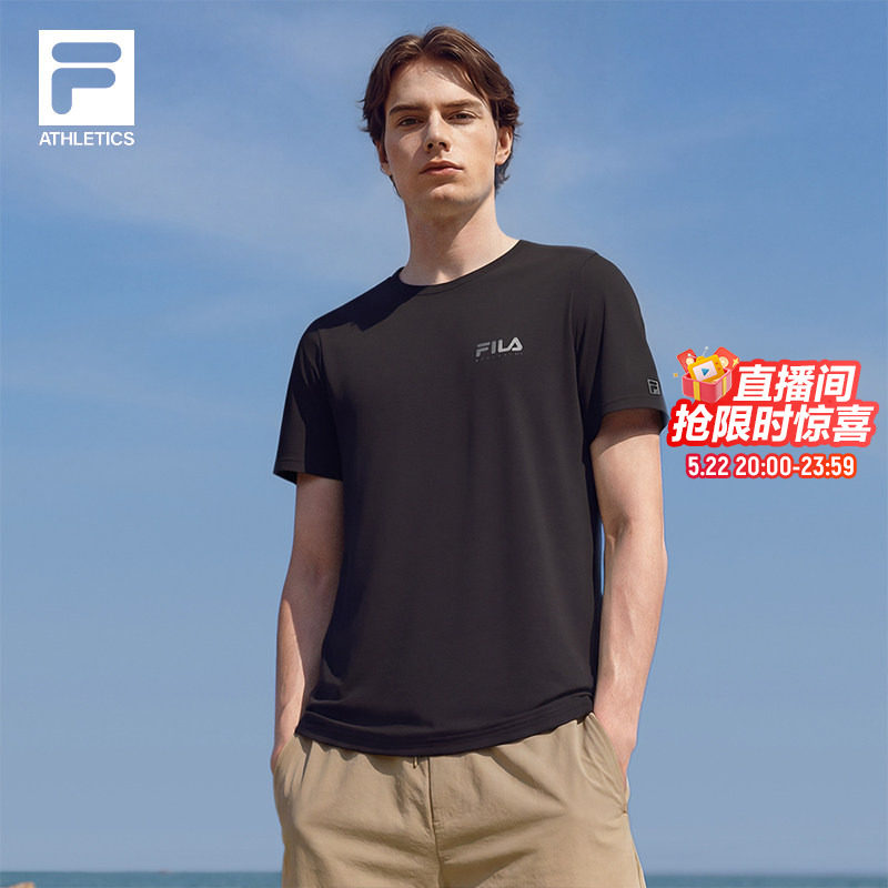 FILA速干衣斐乐运动短袖T恤男2026夏季新款户外冰丝健身跑步