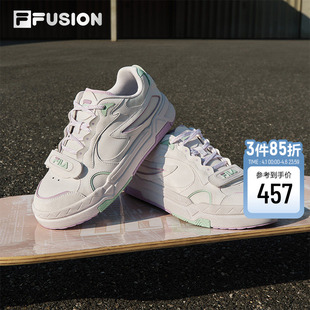 休闲鞋 BANK 女 运动鞋 魔术贴2026春新款 FILA FUSION斐乐女士板鞋