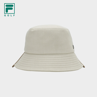 高尔夫运动帽撞色渔夫帽盆帽 新款 FILA 斐乐官方女帽圆帽2025春季