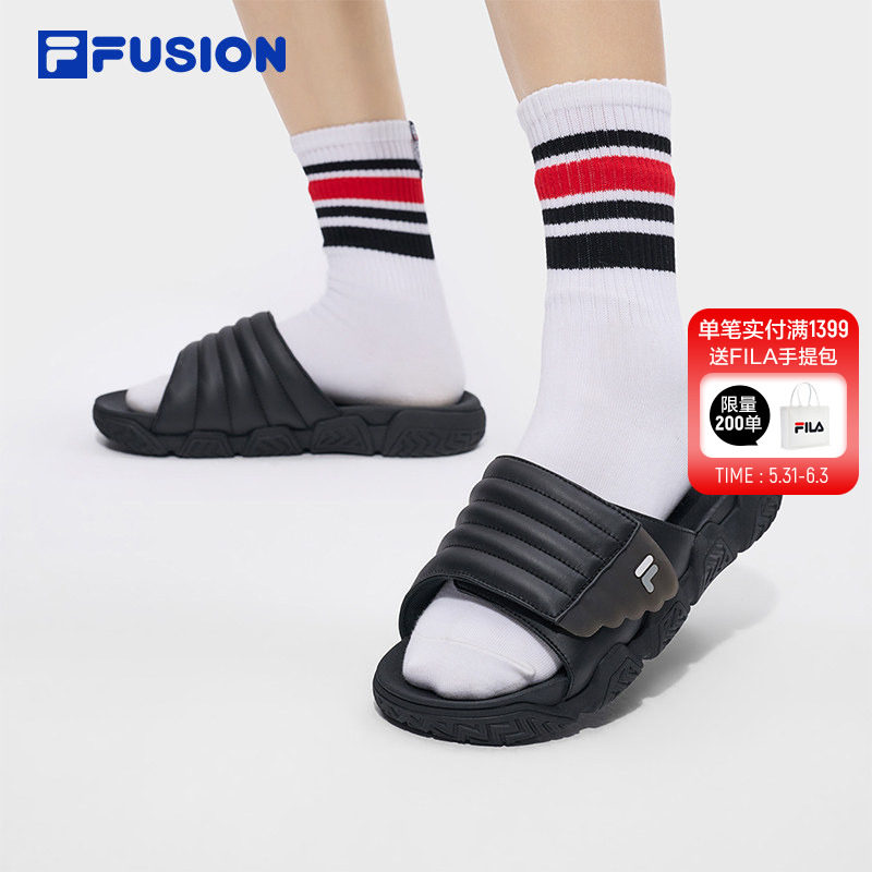 FILA FUSION 斐乐运动拖鞋魔术贴男鞋2026夏季新款情