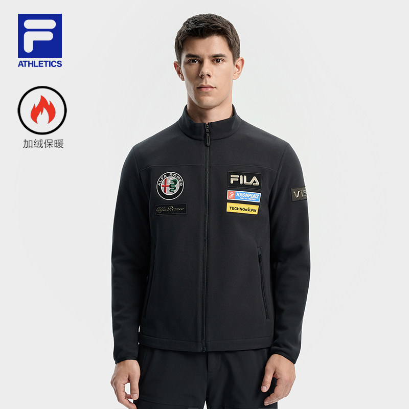 FILA 斐乐官方男士针织长袖外套2025冬季新款滑雪运动摇粒绒上衣,运动服/休闲服装,运动茄克/外套,淘宝优惠券,粉丝福利购,淘宝优惠卷