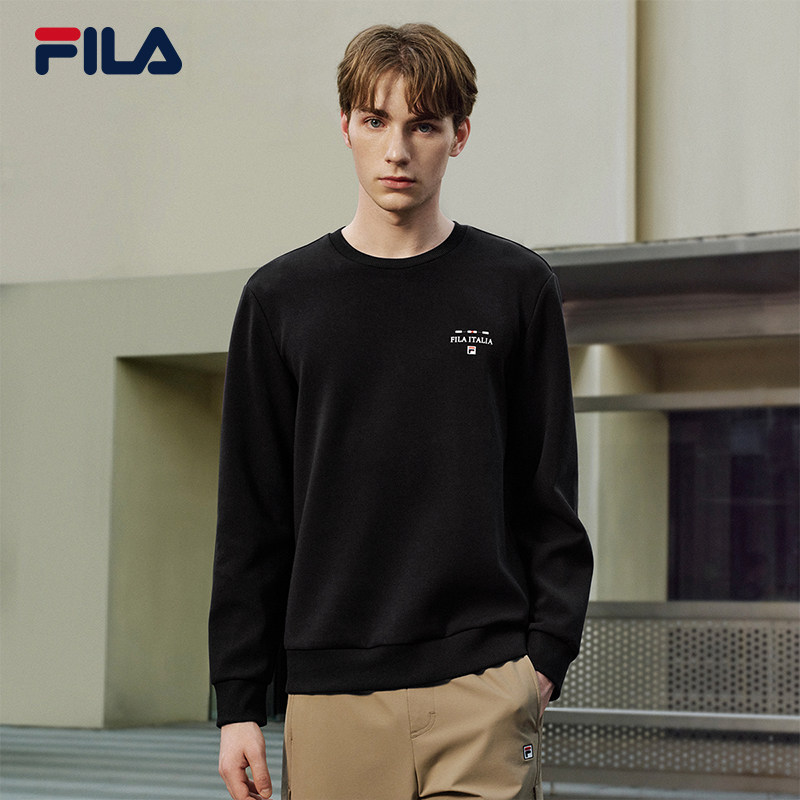 FILA 斐乐官方男子套头卫衣2025冬新款休闲简约基础针织长袖上衣,运动服/休闲服装,运动卫衣/套头衫,淘宝优惠券,粉丝福利购,淘宝优惠卷