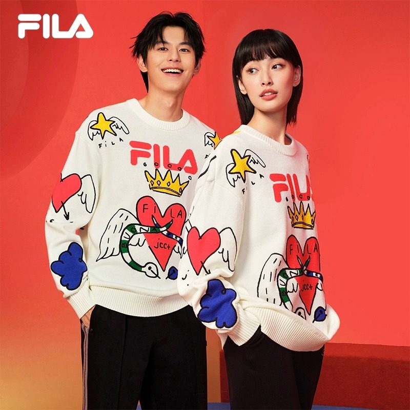 中性休闲编织衫FILA斐乐