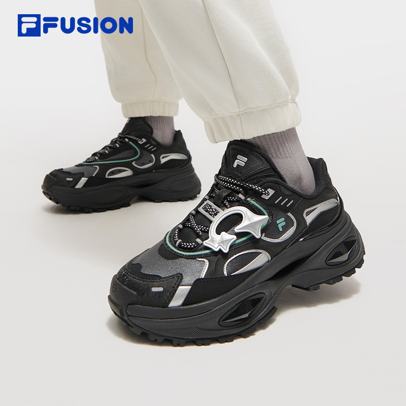 FILA FUSION斐乐潮牌BIANCO III复古潮鞋女2025春季新款硬糖鞋3代