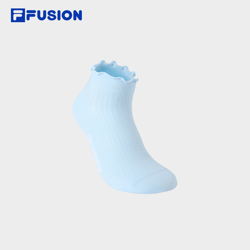 FILA FUSION斐乐潮牌女袜低腰袜2026夏新款木耳边袜子