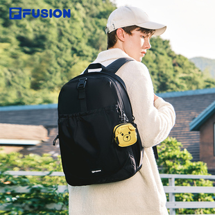 章昊同款FILA FUSION斐乐双肩包2025秋季新款情侣背包大容量书包