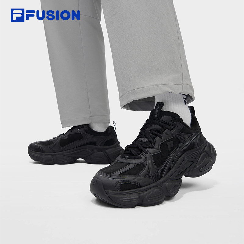 斐乐银月鞋丨FILA FUSION加绒厚底运动鞋26冬新款男鞋复古老爹鞋