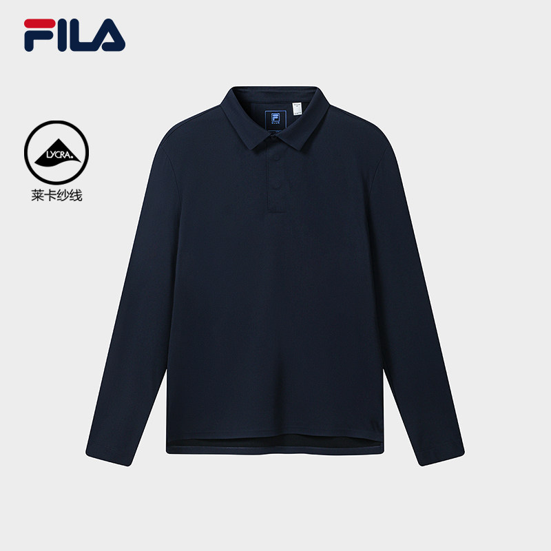 【王阳同款】商务POLO丨FILA斐乐长袖POLO衫26秋季新款男通勤上衣