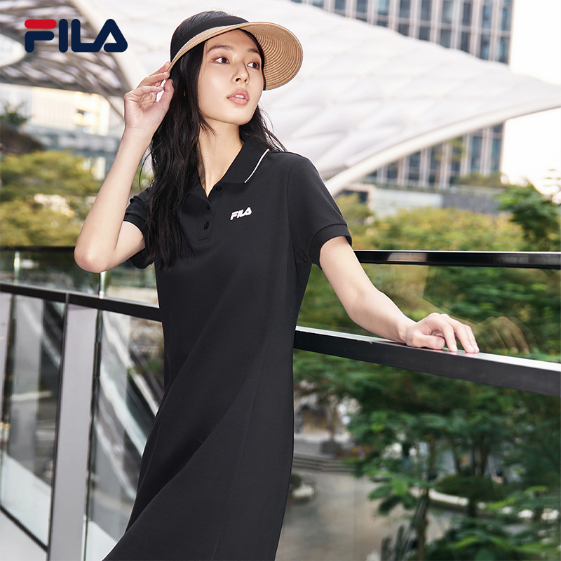 FILA斐乐连衣裙女装翻领裙子